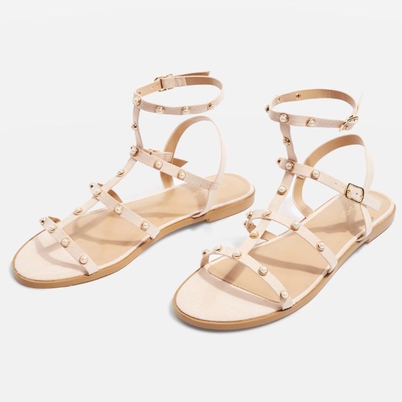 pearl gladiator sandals